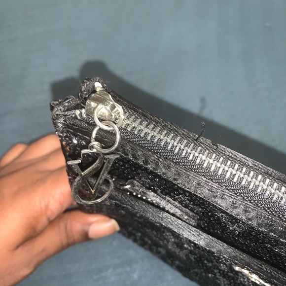 Victoria's Secret Black/Silver Sequin Clutch - Picture 8 of 8